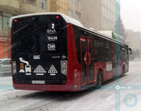 Bakıda qarlı havaya görə ekspress avtobuslarla bağlı XÜSUSİ QƏRAR