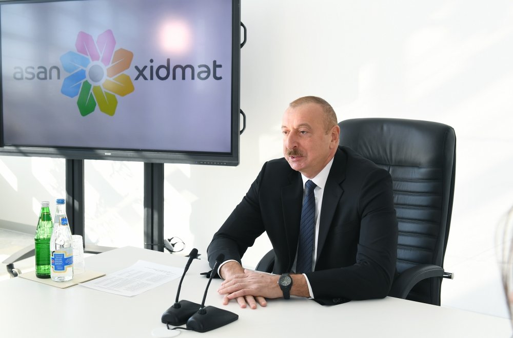 Prezident İlham Əliyev Salyanda “ASAN xidmət” Mərkəzinin açılışını edib - FOTO - YENİLƏNİB