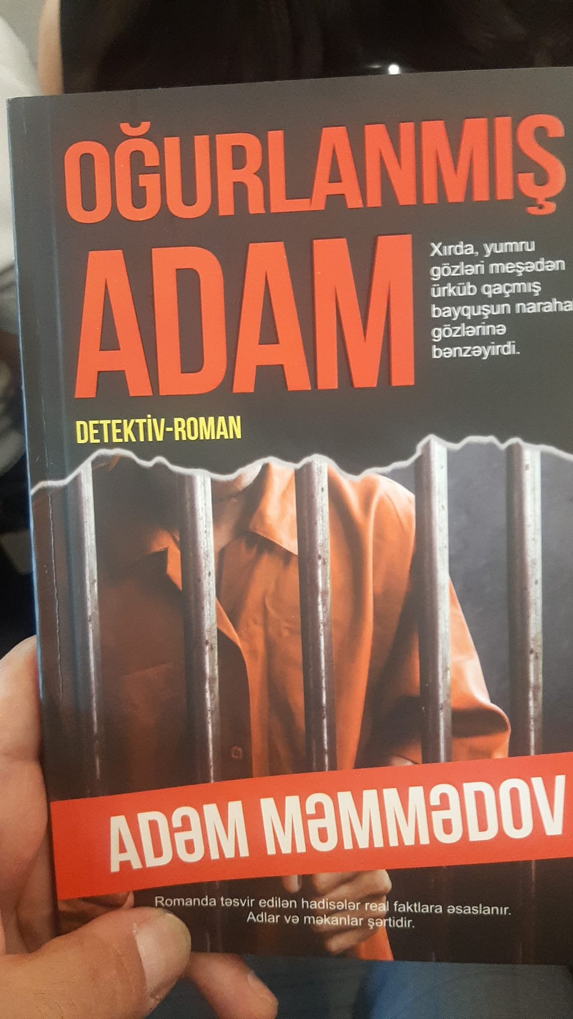 Vəkillər Kollegiyasının üzvü Adəm Məmmədovun "Oğurlanmış adam" detektiv romanının təqdimat mərasimi keçirilib- FOTO