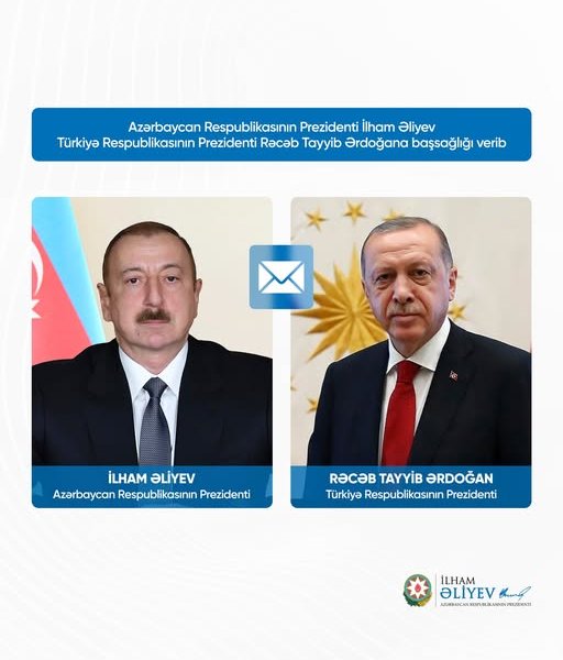 Prezident İlham Əliyev Rəcəb Tayyib Ərdoğana təyyarə qəzası ilə bağlı başsağlığı verib