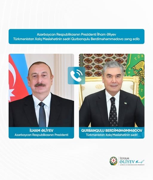 İlham Əliyev Qurbanqulu Berdiməhəmmədova zəng edib