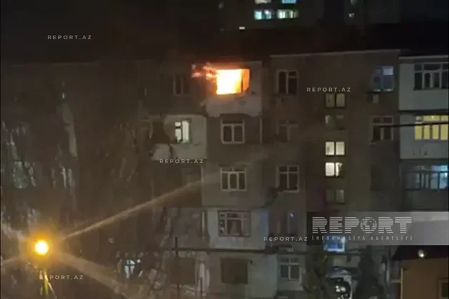 Sumqayıtda mənzildə yanğın baş verib
