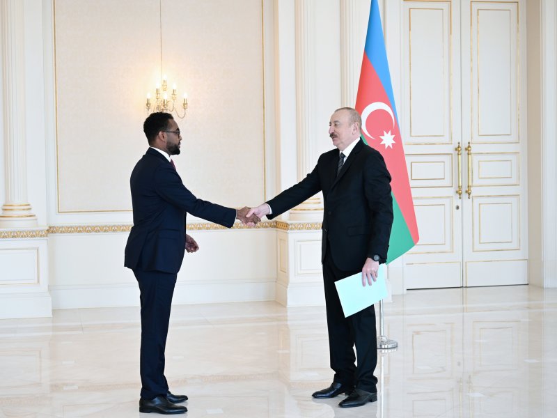 İlham Əliyev Somalinin Azərbaycanda yeni təyin olunmuş səfirini qəbul edib