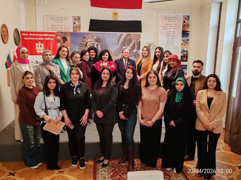 Misir Mədəniyyət Mərkəzində "Azərbaycan Misir Dostluğu Nəsillərdən Nəsillərə" adlı sərgi təşkil olunub-FOTOLAR+VİDEO
