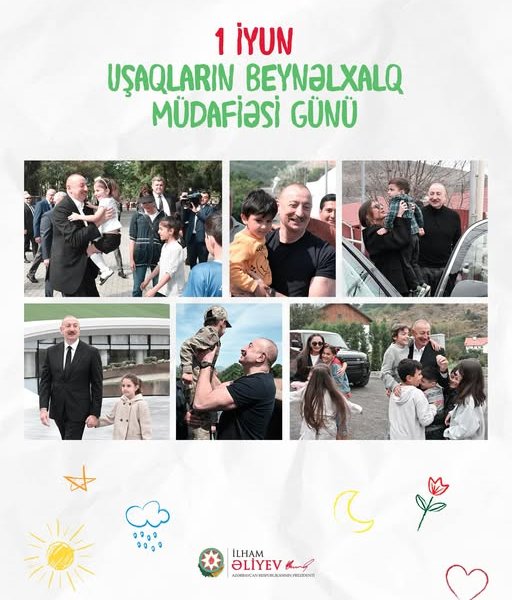 Prezident İlham Əliyevin sosial şəbəkə hesablarında 1 İyun - Uşaqların Beynəlxalq Müdafiəsi Günü münasibətilə paylaşım edilib. Paylaşımı təqdim edirik: