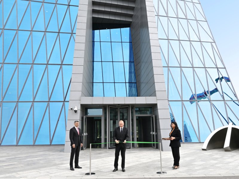 Prezident Mərkəzi Bankın yeni binasının açılışında - FOTOLAR